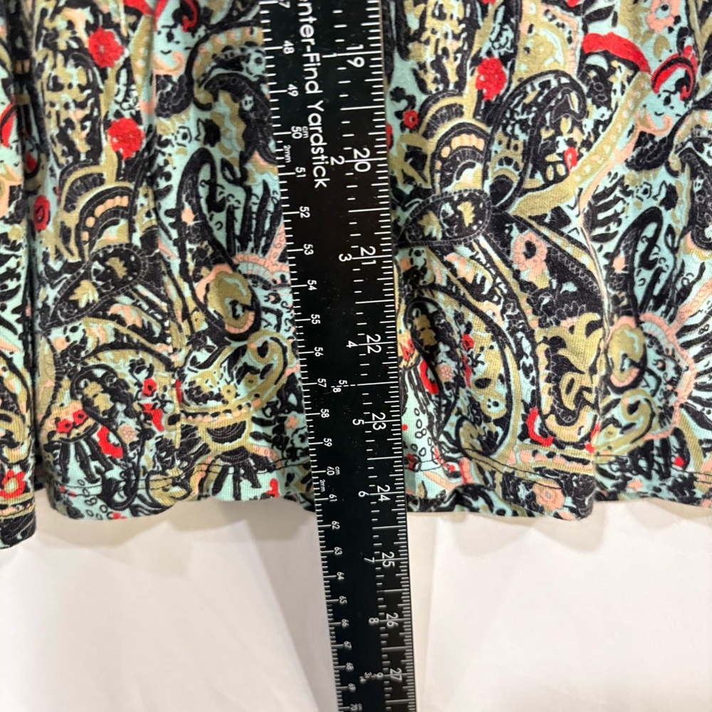 Sahalie Green Floral Swing Midi Dress Size Petite Large - Picture 6 of 9